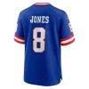 Men's New York Giants #8 Daniel Jones Royal Classic Player Game Jersey
