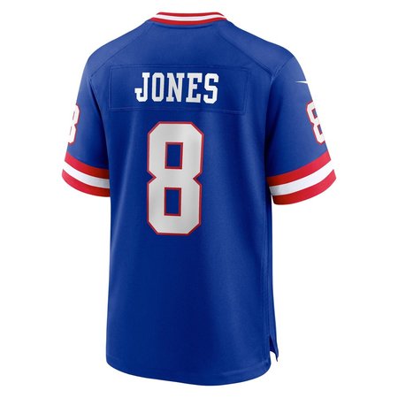Men's New York Giants #8 Daniel Jones Royal Classic Player Game Jersey