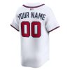 Men's Atlanta Braves Custom White 2024 Alternate Limited Stitched Baseball Jersey