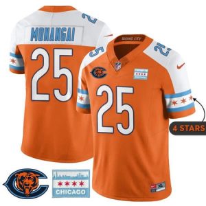 e95ade6a35a9e77cf5ed2d21814349ab.jpeg Men's Chicago Bears #25 Kyle Monangai Orange Alternate City Edition With Chicago Flag Vapor F.U.S.E. Untouchable Limited Jersey