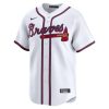Men's Atlanta Braves Custom White 2024 Alternate Limited Stitched Baseball Jersey