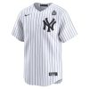 Men's New York Yankees #99 Aaron Judge  White 2024 World Series Home Limited Player Jersey