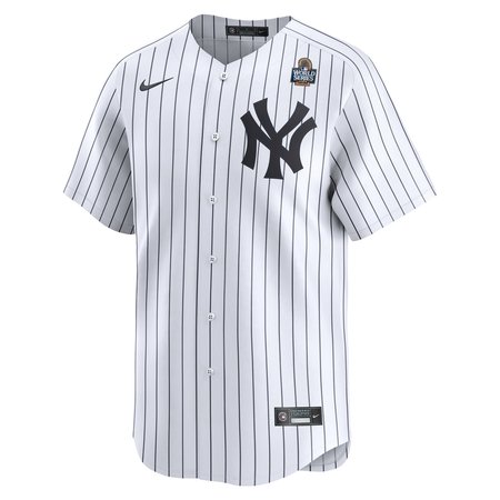 Men's New York Yankees #99 Aaron Judge  White 2024 World Series Home Limited Player Jersey