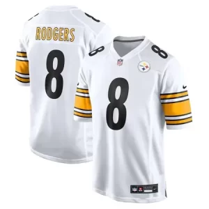 e9a6fcf04641d7ad2d4612f52e215188.webp Men's Pittsburgh Steelers #8 Aaron Rodgers White Game Jersey