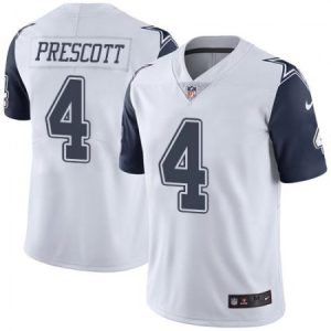 Cowboys #4 Dak Prescott White Youth Stitched NFL Limited Rush Jersey