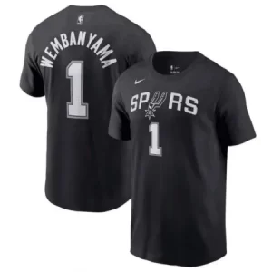 ebf65321c79c1eb38864b86e60a4e7ef.webp Men's San Antonio Spurs #1 Victor Wembanyama Black T-Shirt