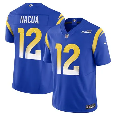 Men's Los Angeles Rams #12 Puka Nacua  Royal Vapor F.U.S.E. Limited Player Jersey
