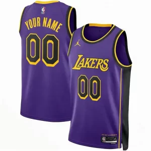 Men's Los Angeles Lakers Purple Statement Edition Swingman Custom Jersey J8NJ