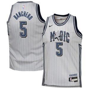 Youth Orlando Magic #5 Paolo Banchero Silver 2024/25 Swingman City Edition Player Jersey