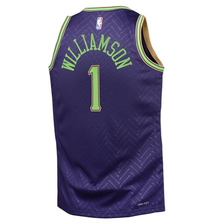 Youth New Orleans Pelicans #1 Zion Williamson Purple 2024/25 Swingman City Edition Player Jersey