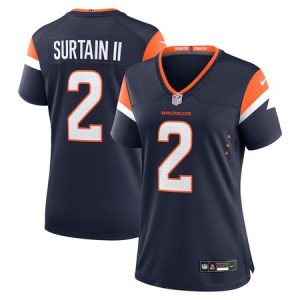 Women's Denver Broncos #2 Patrick Surtain II Navy Mile High Collection Alternate Game Jersey