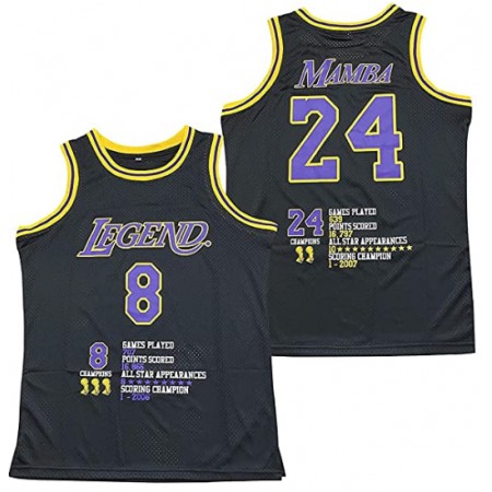 f395769279b40c63bcac09f8a85c47fa.jpeg Men's Los Angeles Lakers Front #8 'Legend' Back #24 'Mamba' Kobe Bryant Black Stitched Jersey