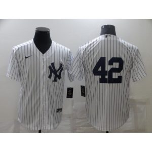 Men's New York Yankees #42 Mariano Rivera White Cool Base Stitched Baseball Jersey DZHD