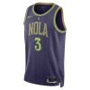 Unisex New Orleans Pelicans #3 CJ McCollum Purple 2024/25 Swingman City Edition Player Jersey