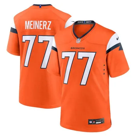 Men's Denver Broncos #77 Quinn Meinerz Orange Team Game Jersey
