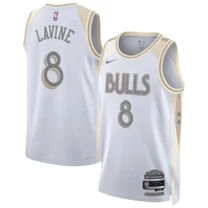 Unisex Chicago Bulls #8 Zach LaVine White 2024/25 Swingman City Edition Player Jersey