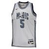 Youth Orlando Magic #5 Paolo Banchero Silver 2024/25 Swingman City Edition Player Jersey