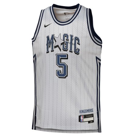 Youth Orlando Magic #5 Paolo Banchero Silver 2024/25 Swingman City Edition Player Jersey