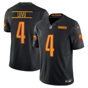 Men's  #4 Frankie Luvu Black Washington Commanders F.U.S.E. Vapor Untouchable Limited Stitched Football Jersey