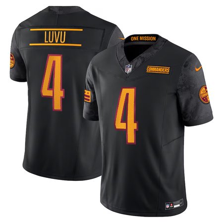 Men's  #4 Frankie Luvu Black Washington Commanders F.U.S.E. Vapor Untouchable Limited Stitched Football Jersey