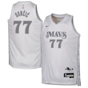 fb66f661c4e482ec5bf78d35411def05.jpeg Youth Dallas Mavericks Luka Don?i? White 2024/25 Swingman Player Jersey - City Edition