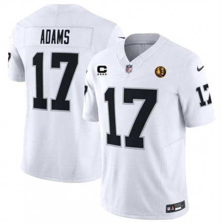 fcb73235eb0fca98f469608afd58166c.jpeg Men's Las Vegas Raiders #17 Davante Adams White 2023 F.U.S.E. With 4-star C Patch And John Madden Patch Vapor Limited Stitched Football Jersey