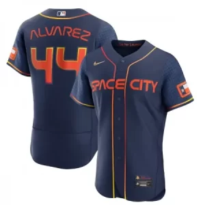 Men's Houston Astros #44 Yordan Alvarez 2022 Navy City Connect Flex Base Stitched Baseball Jersey NPJB