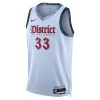 fec37578f78838402f3af04e5d7dbf02.jpeg Unisex Washington Wizards #33 Kyle Kuzma Powder Blue 2024/25 Swingman City Edition Player Jersey