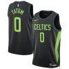 Unisex Boston Celtics #0 Jayson Tatum Black 2024/25 Swingman City Edition Player Jersey
