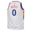 Youth Philadelphia 76ers #0 Tyrese Maxey White 2024/25 Swingman City Edition Player Jersey