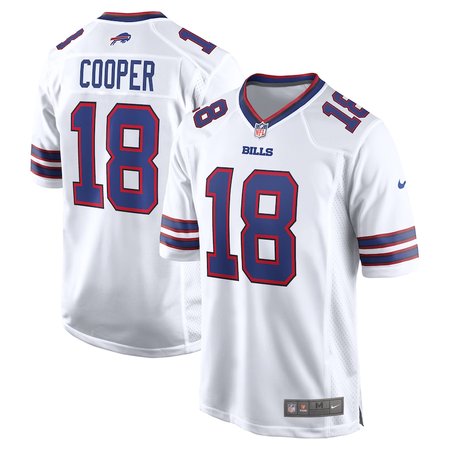 Men's Buffalo Bills #18 Amari Cooper White Game Jersey