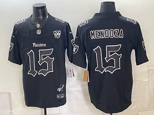 yp252437895-001 Men's Las Vegas Raiders #15 Fernando Mendoza Nike Black 2026-27 Black Shadow Football Jersey LVR01