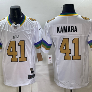 Men's New Orleans Saints #41 Alvin Kamara Nike White 2026-27 NOLA Football Jersey NOS01