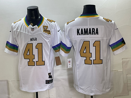 Men's New Orleans Saints #41 Alvin Kamara Nike White 2026-27 NOLA Football Jersey NOS02