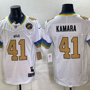 Men's New Orleans Saints #41 Alvin Kamara Nike White 2026-27 NOLA Football Jersey NOS03