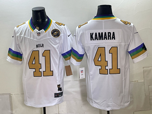 Men's New Orleans Saints #41 Alvin Kamara Nike White 2026-27 NOLA Football Jersey NOS03