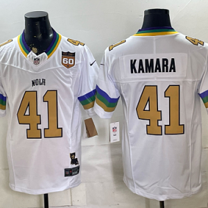 Men's New Orleans Saints #41 Alvin Kamara Nike White 2026-27 NOLA Football Jersey NOS06