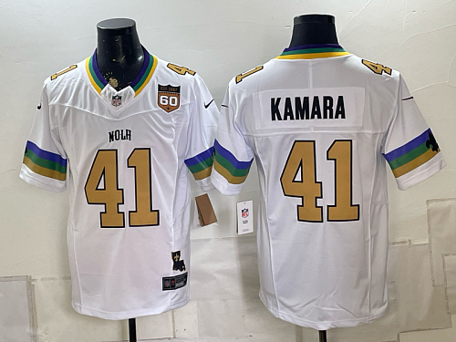 Men's New Orleans Saints #41 Alvin Kamara Nike White 2026-27 NOLA Football Jersey NOS06