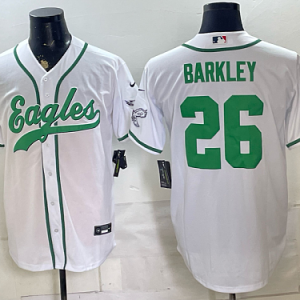 Men's Philadelphia Eagles #26 Saquon Barkley Nike White 2026-27 City Connect Stadium Jersey PHI-SB01