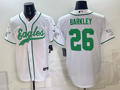 yp252437895-018 Men's Philadelphia Eagles #26 Saquon Barkley Nike White 2026-27 City Connect Stadium Jersey PHI-SB01