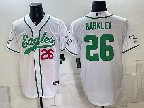 Men's Philadelphia Eagles #26 Saquon Barkley Nike White 2026-27 City Connect Stadium Jersey PHI-SB03