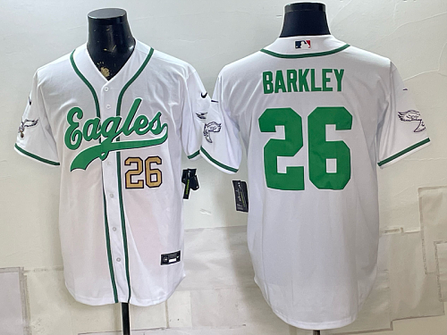 Men's Philadelphia Eagles #26 Saquon Barkley Nike White 2026-27 City Connect Stadium Jersey PHI-SB04
