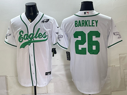 Men's Philadelphia Eagles #26 Saquon Barkley Nike White 2026-27 City Connect Stadium Jersey PHI-SB05