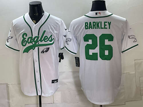 Men's Philadelphia Eagles #26 Saquon Barkley Nike White 2026-27 City Connect Stadium Jersey PHI-SB06