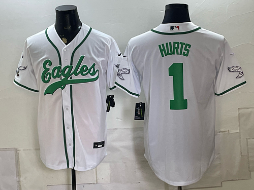 Men's Philadelphia Eagles #1 Jalen Hurts Nike White 2026-27 City Connect Stadium Jersey PHI-JH01