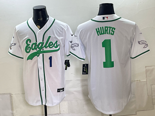 Men's Philadelphia Eagles #1 Jalen Hurts Nike White 2026-27 City Connect Stadium Jersey PHI-JH02