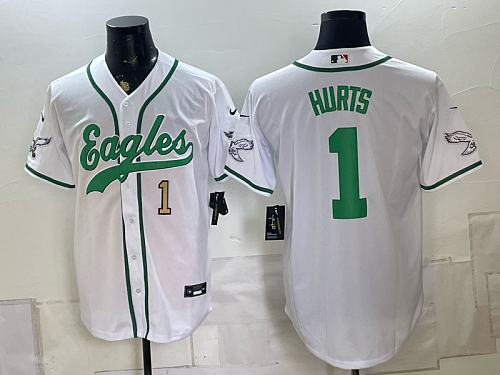 Men's Philadelphia Eagles #1 Jalen Hurts Nike White 2026-27 City Connect Stadium Jersey PHI-JH03