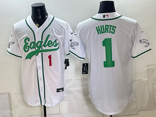 Men's Philadelphia Eagles #1 Jalen Hurts Nike White 2026-27 City Connect Stadium Jersey PHI-JH04