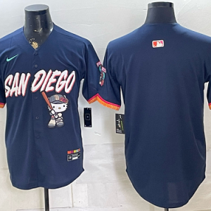 Men's San Diego Padres Nike Navy 2026-27 Hello Kitty City Connect Stadium Jersey SDP01