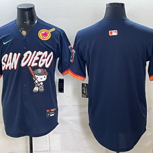 Men's San Diego Padres Nike Navy 2026-27 Hello Kitty City Connect Stadium Jersey SDP02